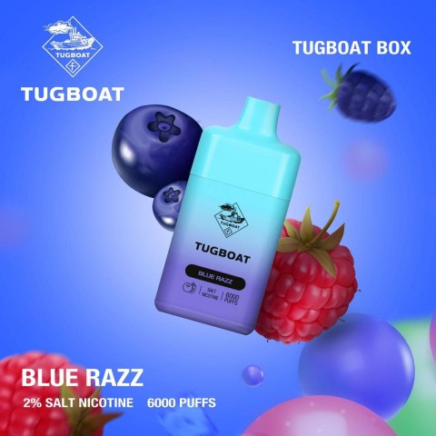 Tugboat Box Blue Razz 6000 puffs