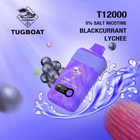 Tugboat T12000 Blackcurrant Lychee Disposable Vape