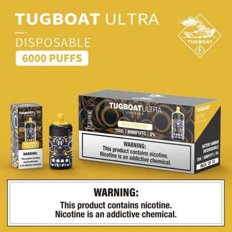 Tugboat Ultra Red Energy 6000 Puffs