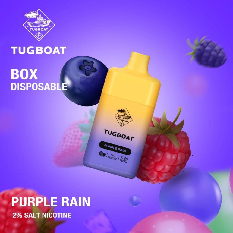 Tugboat Box Purple Rain 6000 puffs