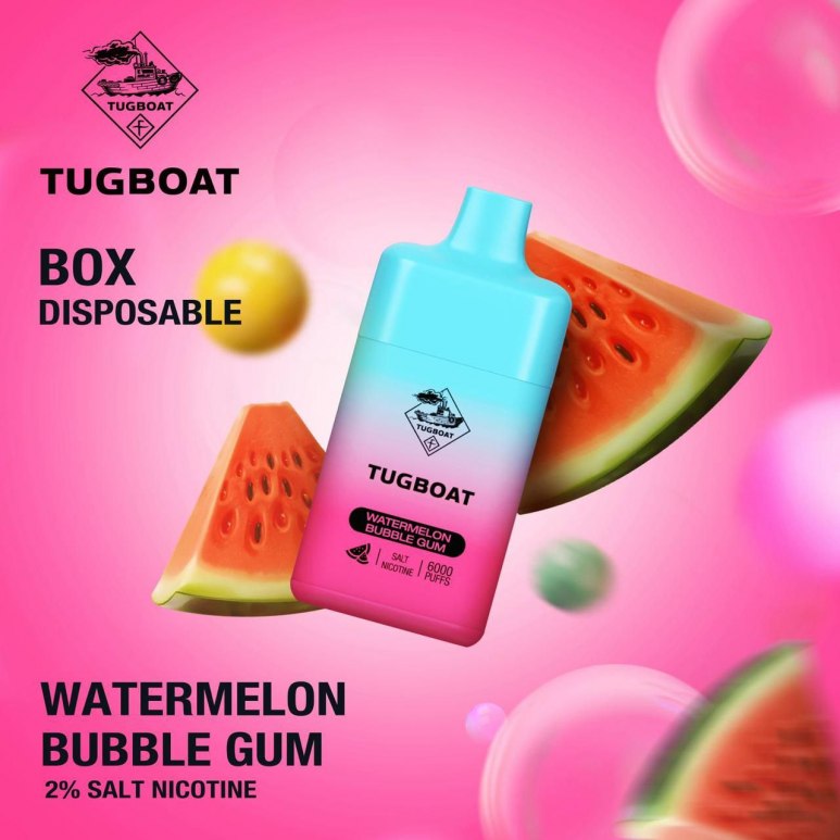 Tugboat Box Watermelon Bubble Gum 6000 puffs