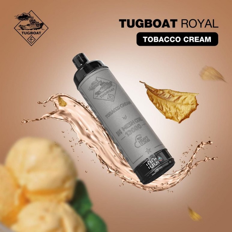 Tugboat Royal Tobacco Cream 13000 Puffs Disposable Vape