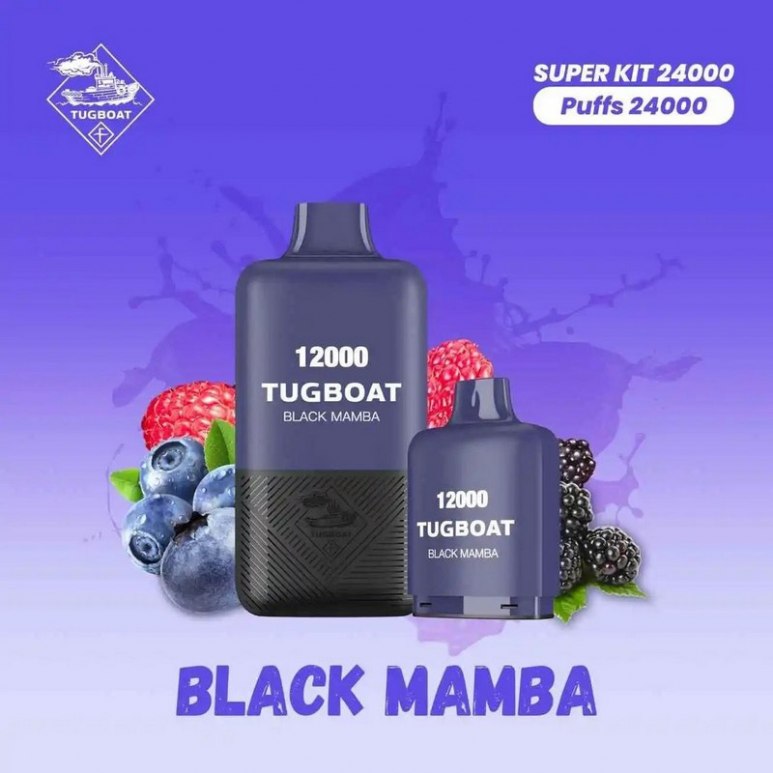 Tugboat Super Kit 24000 Puffs Black Mamba